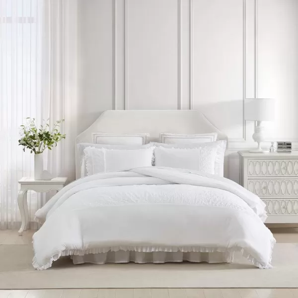 Laura Ashley- Twin XL Comforter, Reversible Bedding Set with Matching Shams, Dorm Room Essentials, Ruffled Home Decor 