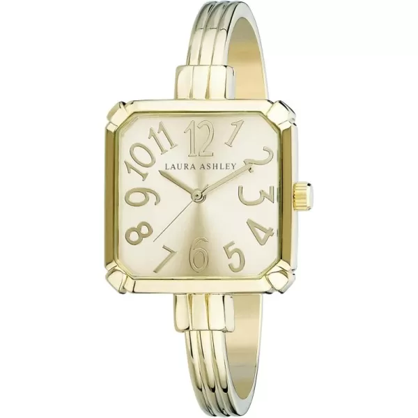Laura Ashley Women's Stainless Steel Skinny Bangle Square Watch