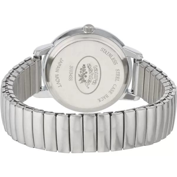 Laura Ashley Women's Round Expandable Stainless Steel Bracelet Watch 