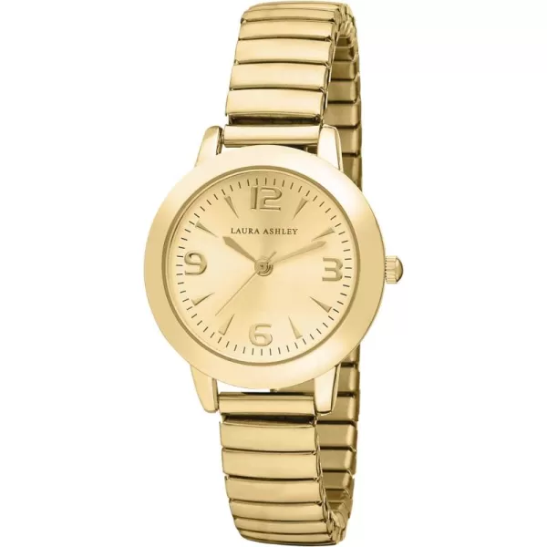 Laura Ashley Women's Round Expandable Stainless Steel Bracelet Watch 