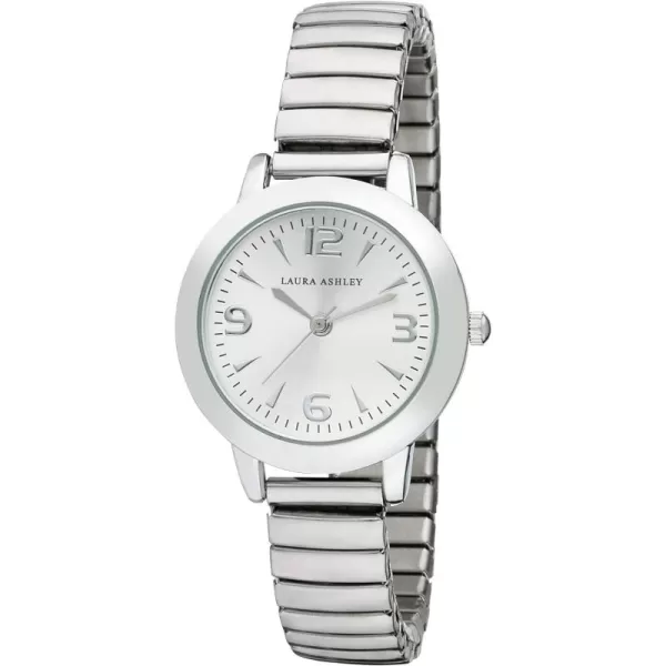 Laura Ashley Women's Round Expandable Stainless Steel Bracelet Watch 