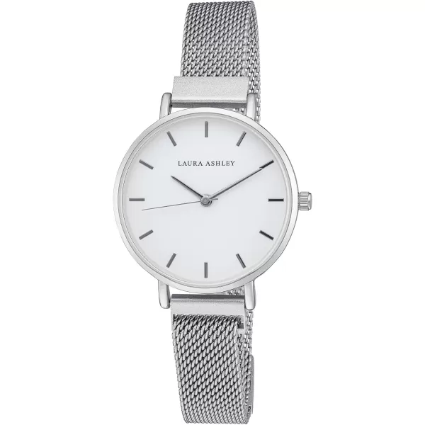 Laura Ashley Women's Sleek 33mm Mesh Magnet Bracelet Watch 