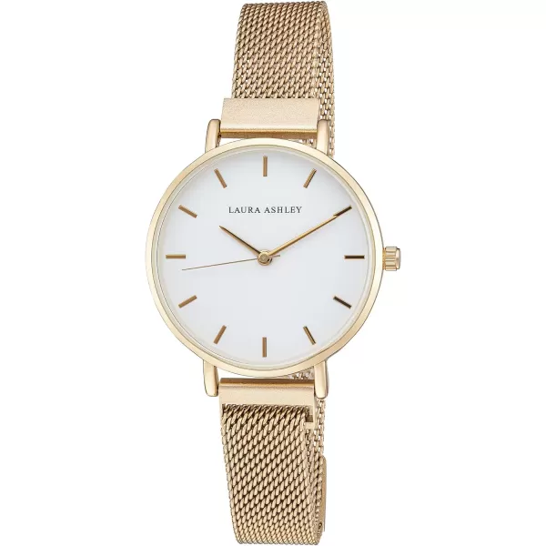 Laura Ashley Women's Sleek 33mm Mesh Magnet Bracelet Watch 