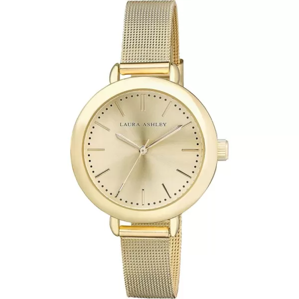 Laura Ashley Women's Round Case Mesh Watch 