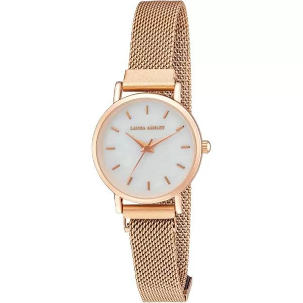 Laura Ashley Women's Sleek Blush 29mm Mesh Magnet Bracelet Watch 