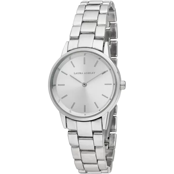 Laura Ashley Women's 32mm Sunray Dial Matte and Shiny Link Bracelet Watch 