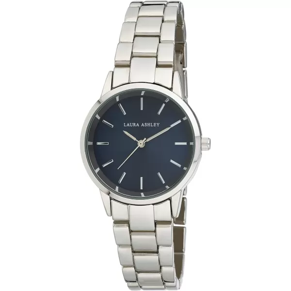 Laura Ashley Women's 32mm Sunray Dial Matte and Shiny Link Bracelet Watch 