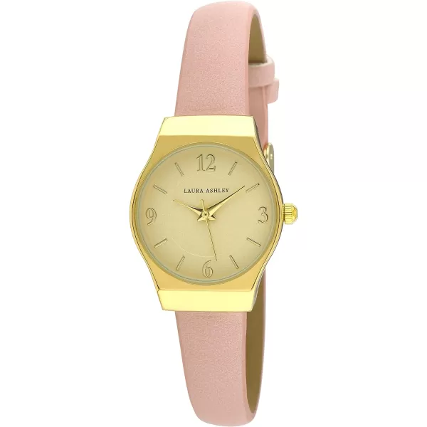 Laura Ashley Women's 34mm Octagonal Case Vegan Leather Strap Watch 