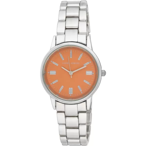 Laura Ashley Women's 32mm Sunray Dial Matte and Shiny Link Bracelet Watch 
