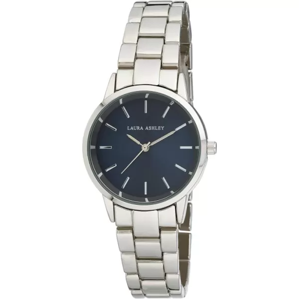 Laura Ashley Women's 32mm Sunray Dial Matte and Shiny Link Bracelet Watch 