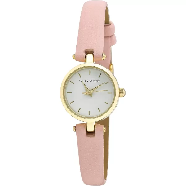 Laura Ashley Women's 22mm Case Vegan Leather Strap Watch 