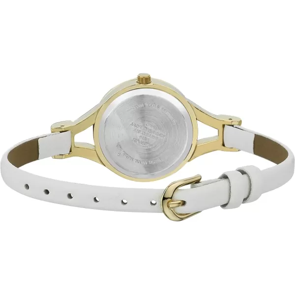 Laura Ashley Women's Thin Strap Case Crystal Bezel Watch 