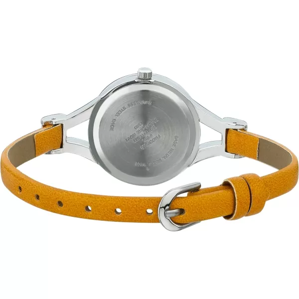 Laura Ashley Women's Thin Strap Case Crystal Bezel Watch 