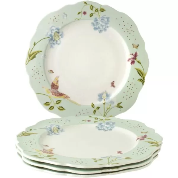 Laura Ashley Set/4 plates irregular 245 Mint Uni in giftbox Heritage Collectables