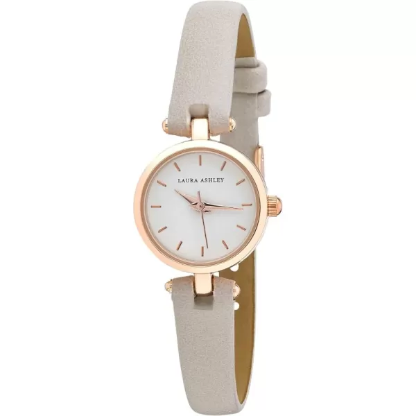 Laura Ashley Women's 22mm Case Vegan Leather Strap Watch 