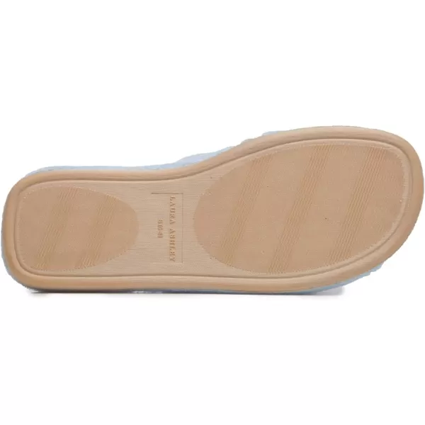Laura Ashley Ladies Spa Velour Terry Wrap W/Memory Foam Slippers