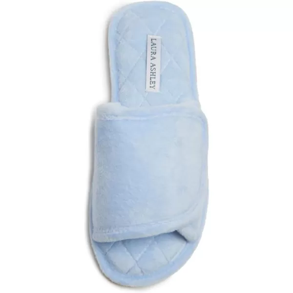 Laura Ashley Ladies Spa Velour Terry Wrap W/Memory Foam Slippers