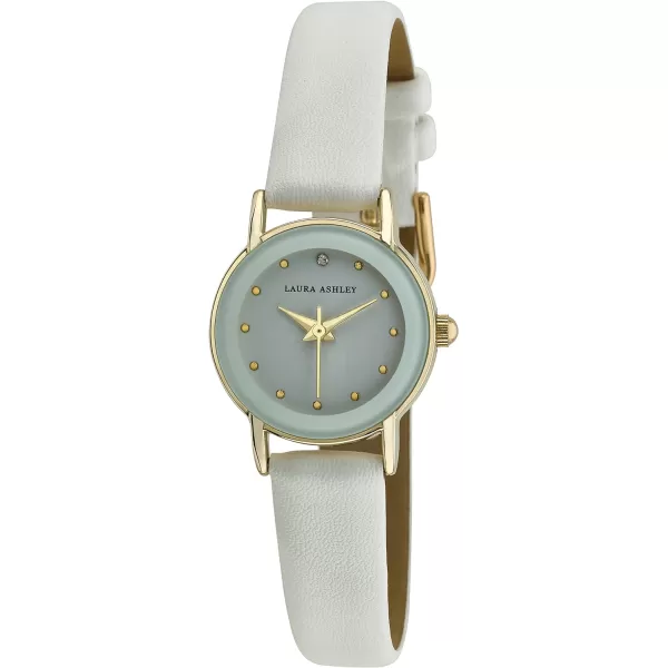 Laura Ashley Women's 24mm Case Vegan Leather Strap Watch 