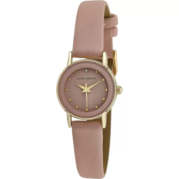 Laura Ashley Women's 24mm Case Vegan Leather Strap Watch 