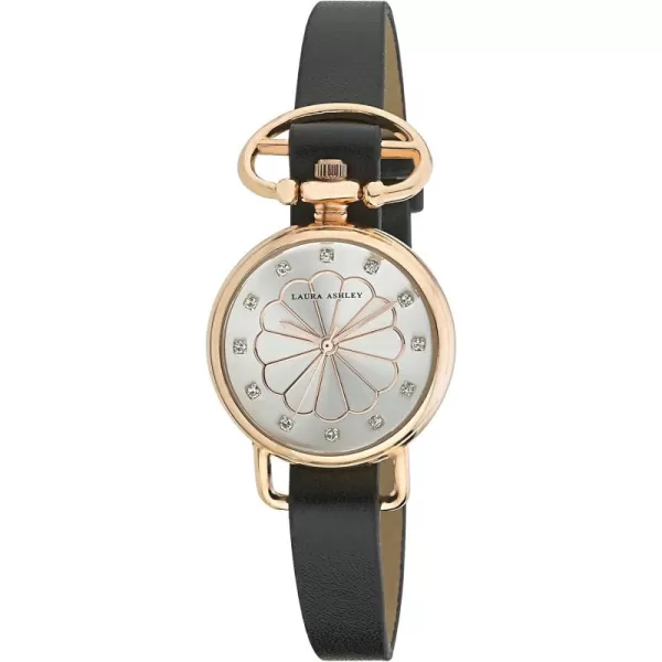 Laura Ashley Women's Analog Display Japanese Quartz Black Watch 