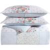 imageLaura Ashley  Duvet Set Super Soft ampamp Cozy Bedding Includes Matching Shams ampamp Bonus Throw Pillow Covers Luxurious Home Decor Hope Patchwork Blue FullQueenBlue