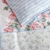 imageLaura Ashley  Duvet Set Super Soft ampamp Cozy Bedding Includes Matching Shams ampamp Bonus Throw Pillow Covers Luxurious Home Decor Hope Patchwork Blue FullQueenBlue