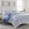 imageLaura Ashley  Queen Duvet Cover Set Reversible Cotton Bedding with Matching Shams Home Decor for All Seasons Charlotte Blue QueenTwin