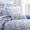 imageLaura Ashley  Queen Duvet Cover Set Reversible Cotton Bedding with Matching Shams Home Decor for All Seasons Charlotte Blue QueenTwin