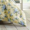 imageLaura Ashley  Queen Duvet Cover Set Reversible Cotton Bedding with Matching Shams Includes Bonus Euro Shams ampamp Throw Pillow Covers Cassidy Yellow QueenVULL
