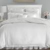 imageLaura Ashley  Queen Duvet Cover Set Reversible Cotton Bedding with Matching Shams Lightweight Home Decor for All Seasons Annabella White QueenWhite