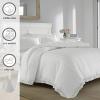 imageLaura Ashley  Queen Duvet Cover Set Reversible Cotton Bedding with Matching Shams Lightweight Home Decor for All Seasons Annabella White QueenWhite