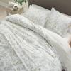 imageLaura Ashley Home  Queen Duvet Cover Set Cotton Reversible Bedding with Matching Shams Medium Weight Bedding for All Seasons Lindy Green QueenGreenBeige