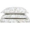 imageLaura Ashley Home  Queen Duvet Cover Set Cotton Reversible Bedding with Matching Shams Medium Weight Bedding for All Seasons Lindy Green QueenGreenBeige