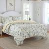imageLaura Ashley Home  Queen Duvet Cover Set Cotton Sateen Reversible Bedding with Matching Shams All Season Home Decor Meadow Floral Blue QueenBlueYellowGreenWhite