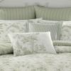 imageLaura Ashley Home  Queen Duvet Cover Set Reversible Cotton Bedding with Matching Shams Lightweight Home Decor for All Seasons Natalie Sage Queen GreenKing 7Piece