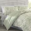 imageLaura Ashley Home  Queen Duvet Cover Set Reversible Cotton Bedding with Matching Shams Lightweight Home Decor for All Seasons Natalie Sage Queen GreenKing 3Piece