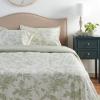 imageLaura Ashley Home  Queen Duvet Cover Set Reversible Cotton Bedding with Matching Shams Lightweight Home Decor for All Seasons Natalie Sage Queen GreenQueen 3Piece