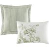 imageLaura Ashley Home  Queen Duvet Cover Set Reversible Cotton Bedding with Matching Shams Lightweight Home Decor for All Seasons Natalie Sage Queen GreenKing 7Piece
