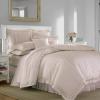 imageLaura Ashley  Queen Duvet Cover Set Reversible Cotton Bedding with Matching Shams Lightweight Home Decor for All Seasons Annabella White QueenBlush