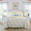 imageLaura Ashley Home  Queen Duvet Cover Set Cotton Sateen Reversible Bedding with Matching Shams All Season Home Decor Meadow Floral Blue QueenBlueYellowGreenWhite