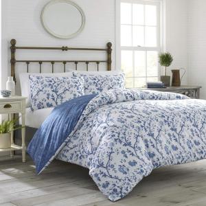imageLaura Ashley Home Elise Duvet Cover Set FullQueen Medium BlueMedium Blue