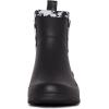 imageLaura Ashley Ladies Mid Cut Ankle Height Rubber Rain Boots Lightweight Waterproof Booties for WomenBlack Floral