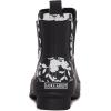 imageLaura Ashley Ladies Mid Cut Ankle Height Rubber Rain Boots Lightweight Waterproof Booties for WomenBlack Floral