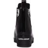 imageLaura Ashley Ladies Mid Cut Ankle Height Rubber Rain Boots Lightweight Waterproof Booties for WomenGlossy Black