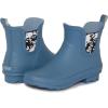 imageLaura Ashley Ladies Mid Cut Ankle Height Rubber Rain Boots Lightweight Waterproof Booties for WomenLt Denim
