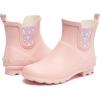 imageLaura Ashley Ladies Mid Cut Ankle Height Rubber Rain Boots Lightweight Waterproof Booties for WomenPink Petals