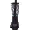 imageLaura Ashley Womens Rain Footwear Stripe Mid Calf Waterproof Rubber GardenRainboots Low Heel Slip Resistant Boots for WomenBlack