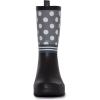 imageLaura Ashley Womens Rain Footwear Stripe Mid Calf Waterproof Rubber GardenRainboots Low Heel Slip Resistant Boots for WomenBlack