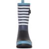 imageLaura Ashley Womens Rain Footwear Stripe Mid Calf Waterproof Rubber GardenRainboots Low Heel Slip Resistant Boots for WomenDenim Stripe