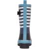 imageLaura Ashley Womens Rain Footwear Stripe Mid Calf Waterproof Rubber GardenRainboots Low Heel Slip Resistant Boots for WomenDenim Stripe